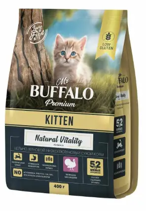 Купить mr.buffalo kitten natural vitality корм сухой для котят с индейкой