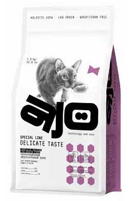 AJO Special Line Delicate Taste Сухой корм для привередливых кошек и котят с индейкой